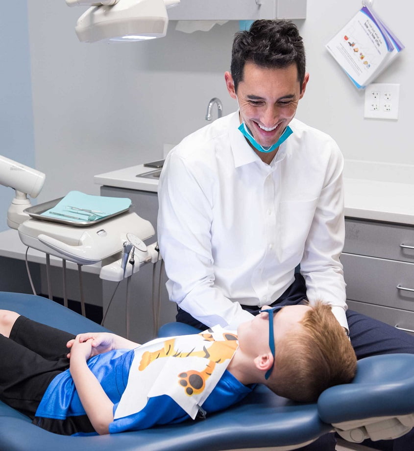 dentist with teens