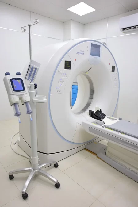 Magnetic resonance imaging machine in the hospital