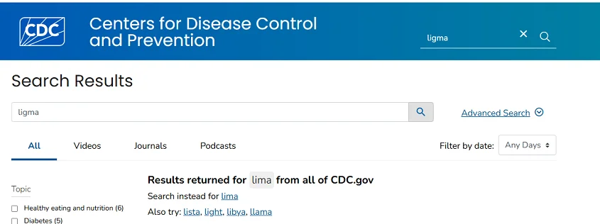 CDC Home page