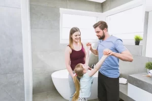 health focus family friendly bathroom