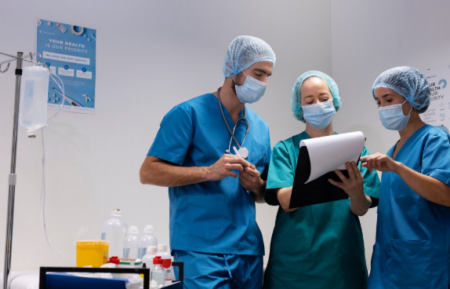 Group of specialized nurses working in pediatric, oncology, geriatric, and advanced practice healthcare settings